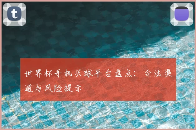世界杯手机买球平台盘点:合法渠道与风险提示