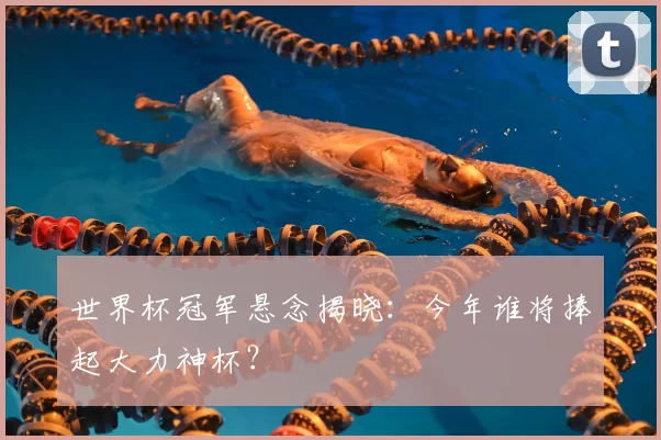 世界杯冠军悬念揭晓：今年谁将捧起大力神杯？